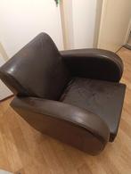 leren fauteuil met gebruikssporen 17.50, Ophalen, Gebruikt, Minder dan 75 cm, Leer