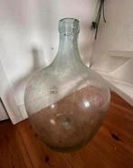Brocante grote gistfles met blauwe gloed, Ophalen, Zo goed als nieuw, Blauw, Minder dan 50 cm