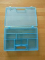 sorteerdoos blauw transparant plastic, 7 vakjes van divers, Doos, Ophalen of Verzenden, Zo goed als nieuw, Nvt