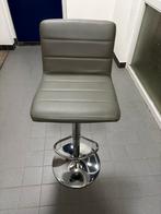 Grijze Kunstleren Barstoel Set - Verstelbaar & Draaibaar, Huis en Inrichting, Barkrukken, Ophalen, In hoogte verstelbaar, 60 tot 90 cm
