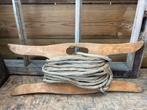 Houten touwhaspel incl touw, haspel oude waslijn, Ophalen