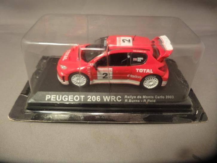 Peugeot 206 WRC Rallye de Monte Carlo 2003 R.Burns Reid 1:43, Hobby en Vrije tijd, Modelauto's | 1:43, Nieuw, Auto, Overige merken