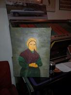 Oude dame portret olieverfschilderij, Ophalen of Verzenden