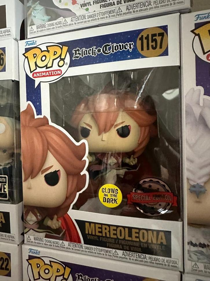 Funko pop Mereoleona - black clover - 1157 (GITD), Verzamelen, Poppetjes en Figuurtjes, Nieuw, Ophalen of Verzenden