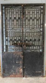 Zwart Metalen Deuren, Poort in Frame. Voor Binnen- en Buiten, Met poort, Sierhekwerk, Gebruikt, IJzer