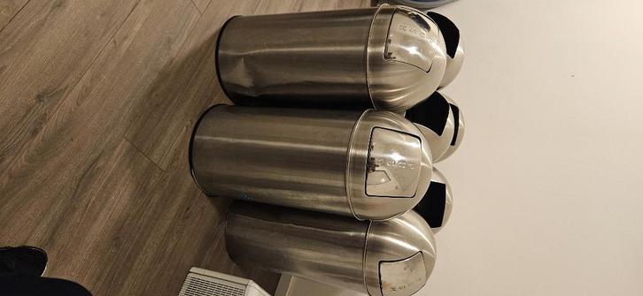 Prullenbak, Huis en Inrichting, Woonaccessoires | Prullenbakken, Gebruikt, Metaal, Ophalen
