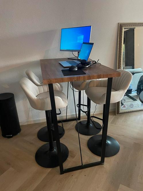 Bartafel (evt. met krukken), Huis en Inrichting, Tafels | Statafels, Gebruikt, Ophalen of Verzenden