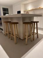 4 nieuwe Houten Krukken - 76 cm hoog, Ophalen, Gebruikt, 60 tot 90 cm, 4 krukken