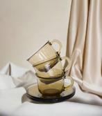 Vintage 3-delige set kop en schotel – Arcoroc Rookglas, Huis en Inrichting, Keuken | Servies, Arcoroc, Gebruikt, Contact@arc-intl.com