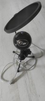 Blue Snowball Ice Zwart Usb-microfoon met Popfilter, Ophalen of Verzenden, Zo goed als nieuw, Overige typen