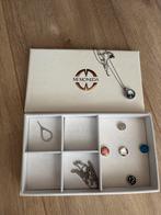 Mi Moneda Set - Ketting en Munten, Sieraden, Tassen en Uiterlijk, Kettingen, Ophalen of Verzenden, Zo goed als nieuw, Zilver, Met edelsteen