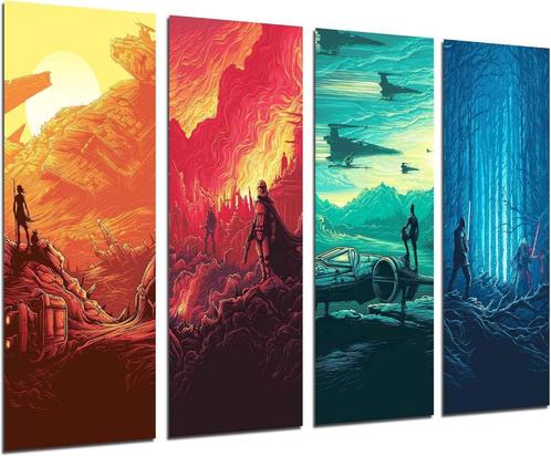 Star Wars Art - 4 panelen tesamen 161x 62 cm XXL NIEUW, Verzamelen, Star Wars, Nieuw, Overige typen, Ophalen of Verzenden