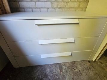 Witte kledingkast | hangruimte, ladekast, glans afwerking