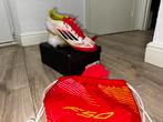 ADIDAS F50 ELITE FG PURE VICTORY - WIT/ZWART/GEEL - 42 2/3, Schoenen, Zo goed als nieuw, Maat M, Ophalen of Verzenden