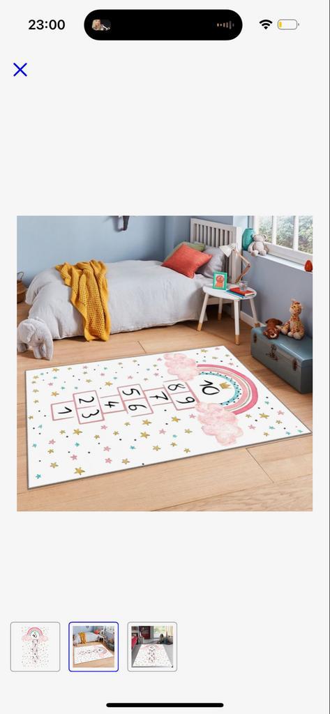 Kinderkamer Vloerkleed Regenboog Hinkelbaan 150x80cm, Huis en Inrichting, Stoffering | Tapijten en Kleden, Nieuw, 100 tot 150 cm