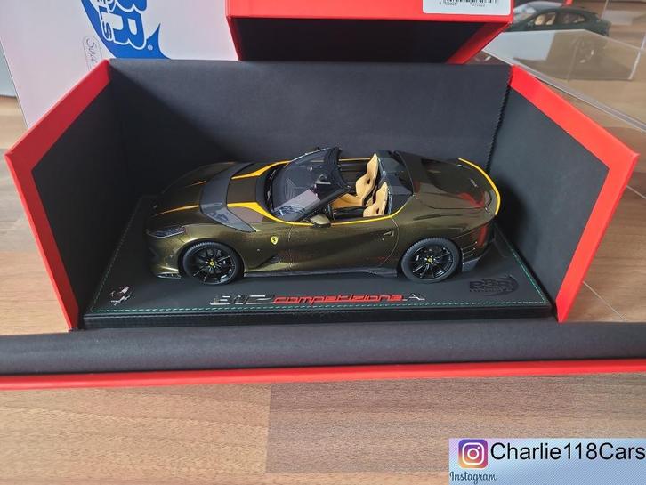 BBR 1/18 Ferrari 812 Competizione A Cavalcade Verde Volterra, Hobby en Vrije tijd, Modelauto's | 1:18, Nieuw, Ophalen of Verzenden