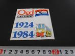 sticker Oad reizen 60 jaar 1924 - 1984, Ophalen, Zo goed als nieuw, Bedrijf of Vereniging