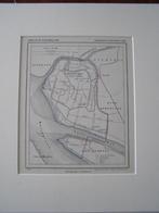 Antiek landkaartje gemeente Goudswaard uit 1865 veel details, Kuyper, Ophalen of Verzenden, 1800 tot 2000, Nederland