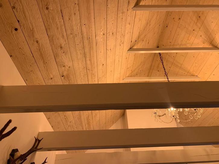 Verouderde houten planken , voor wand / aftimmering , vuren, Huis en Inrichting, Stoffering | Behang, 75 m² of meer, Ophalen of Verzenden