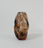 Mooie bruine glazen vaas, Antiek en Kunst, Ophalen of Verzenden