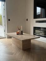 Travertin salontafel, Huis en Inrichting, Overige materialen, Zo goed als nieuw, Minder dan 50 cm, Rechthoekig