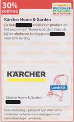 Karcher / Kärcher. Home & Garden. 30% korting. Postcode bon., Tickets en Kaartjes, Kortingen en Cadeaubonnen, Eén persoon, Kortingsbon