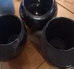 3x Orchideeën Potten - Zwart, Huis en Inrichting, Woonaccessoires | Vazen, Ophalen, Zo goed als nieuw, Zwart, Minder dan 50 cm