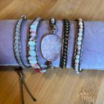 Wikkelarmband met Rozenkwarts Steen, Sieraden, Tassen en Uiterlijk, Armbanden, Overige materialen, Flevoland, Roze, Met edelsteen