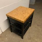 Keuken bartafel 80x63x90cm, zwart/eiken, Gebruikt, Minder dan 100 cm, Zwart, 50 tot 75 cm