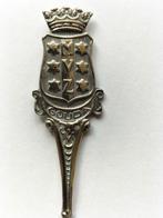 Lepeltje Gouda MVZ wapen zilver met zwaardje, Ophalen of Verzenden, Zilver