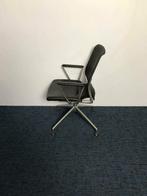 Vitra Meda Conference vergaderstoel, zwart leder, chroom, Ophalen, Gebruikt, Zwart, Metaal