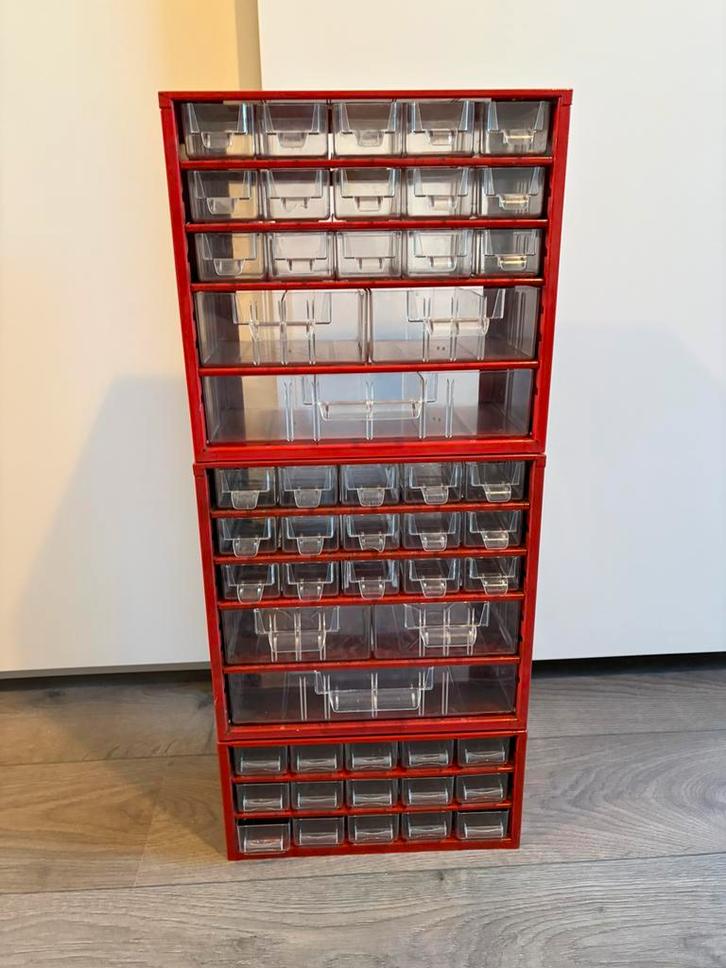 Retro (HEMA) sorteer kastjes met kleine lades., Huis en Inrichting, Kasten | Ladekasten, Minder dan 100 cm, Minder dan 50 cm, 25 tot 50 cm