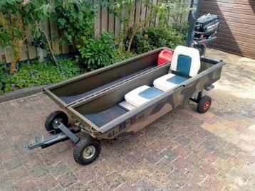 Unieke aluminium boot met Mercury 4pk en handtrailer  beschikbaar voor biedingen