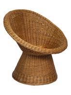 Vintage rotan fauteuil kuipstoel jaren 60, Vintage, Gebruikt, Vintage, Vintage