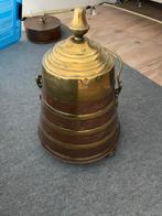 Antieke Koperen Emmer & Warmhoudplaat, Antiek en Kunst, Antiek | Koper en Brons, Ophalen of Verzenden, Koper