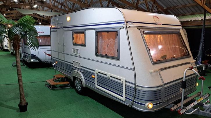 TEC Siena 430DB Voortent/luifel, Caravans en Kamperen, Caravans, Bedrijf, tot en met 4, 750 - 1000 kg, Treinzit, T.E.C., Dwarsbed