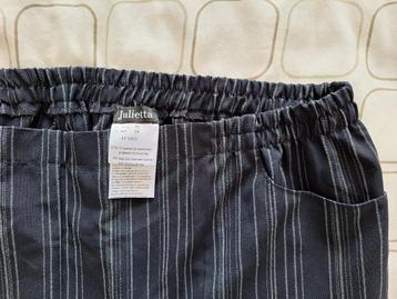 Nieuwe broek met grijze streep - elastiek in taille -Maat 52 beschikbaar voor biedingen