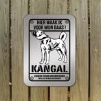 Waarschuwingsbord Kangal Anatolische herder RVS look, Ophalen of Verzenden