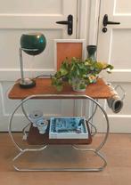 Vintage bijzettafel sidetable tafel plantentafel chroom, Ophalen, Gebruikt