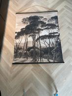Wandkleed met bos afbeelding, Ophalen, 50 tot 75 cm, 125 cm of meer, Zo goed als nieuw