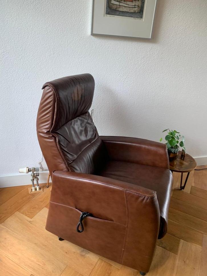 Elektrische Relaxstoel - Comfort en gemak!, Huis en Inrichting, Fauteuils, Gebruikt, Leer, 75 tot 100 cm, Ophalen of Verzenden