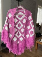Handgebreide Paars-Witte Sjaal, Ophalen of Verzenden, Nieuw, Paars