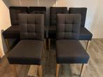 6 antraciete kamerstoelen, Huis en Inrichting, Stoelen, Ophalen, Gebruikt, Vijf, Zes of meer stoelen, Stof