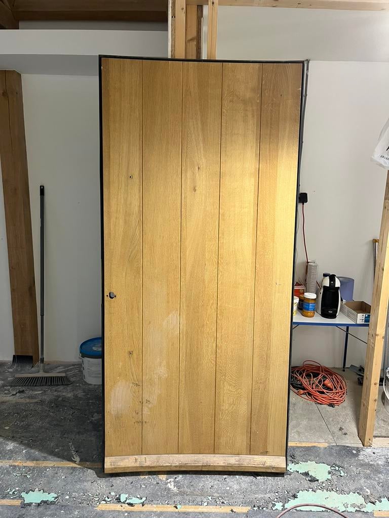 Eiken deur 211,5 x 1.00, Doe-het-zelf en Verbouw, Deuren en Horren, Ophalen, Zo goed als nieuw, Binnendeur, 200 tot 215 cm
