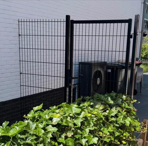Enkelstaaf zwart hekken 7 stuks, Tuin en Terras, Tuinhekken en Hekwerk, Overige materialen, Ophalen