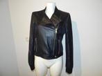 Versus Versace zwarte leren jas gouden hardware medusa It 42, Kleding | Dames, Jassen | Winter, Verzenden, Zwart, Zo goed als nieuw