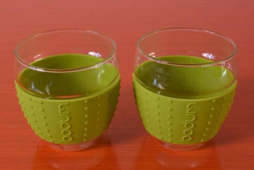 Prachtige BODUM Pavina design glazen met siliconenring, Huis en Inrichting, Keuken | Servies, Zo goed als nieuw, Kop(pen) en/of Schotel(s)