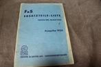 Sachs 100 modell 1950 ersatzteile liste Fichtel & Sachs, Ophalen of Verzenden, Overige merken