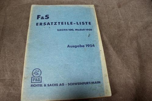Sachs 100 modell 1950 ersatzteile liste Fichtel & Sachs, Motoren, Handleidingen en Instructieboekjes, Overige merken, Ophalen of Verzenden
