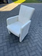Witte eetkamer stoelen, Ophalen, Gebruikt, Wit, Leer